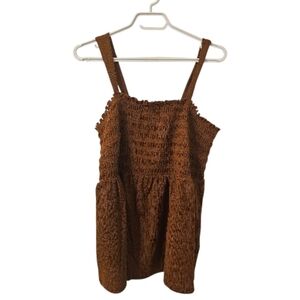 Brown Penningtons Women's Smocking Knit Top